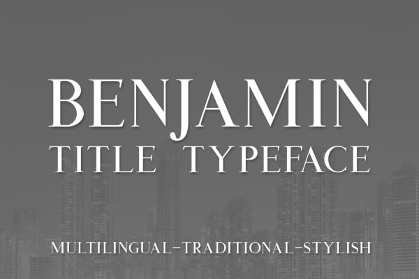font benjamin title typeface