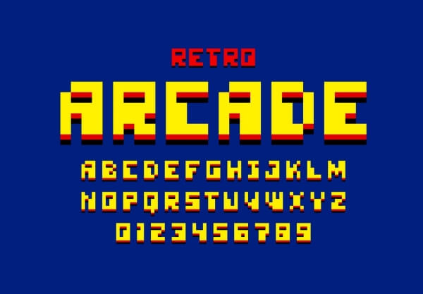 pixel font arcade tiếng việt