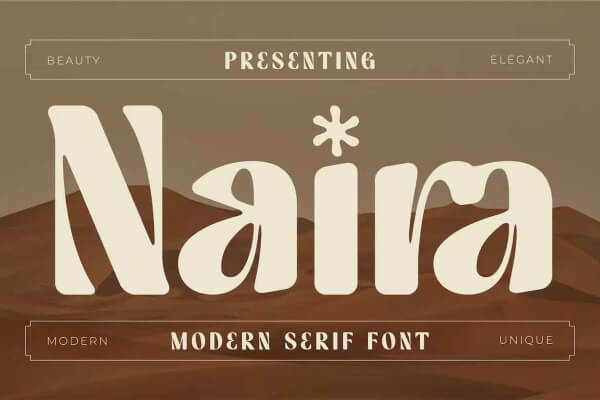 naira script font