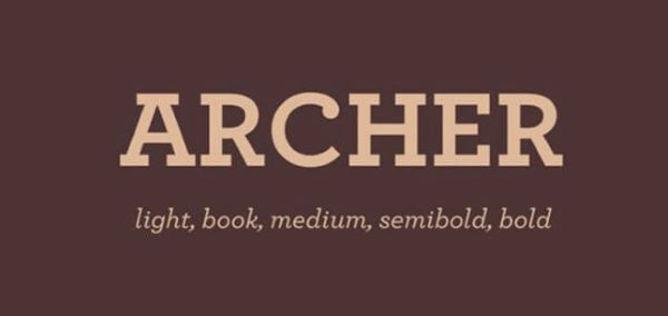 archer font slab serif