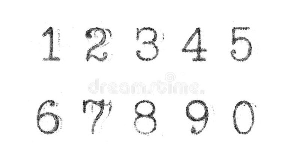 font typewriter number