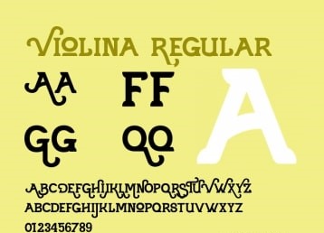 font violina typeface nghệ thuật