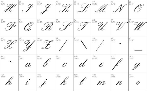 formal scripts typeface