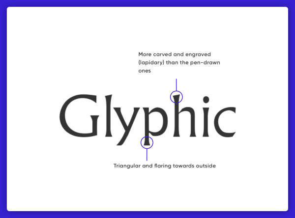 glyphic font