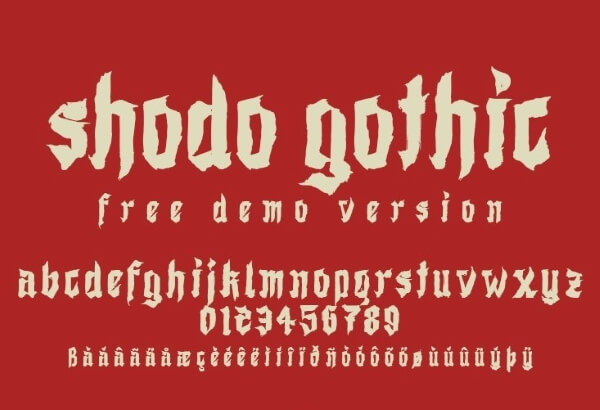 shodo gothic font mtd chất xưa