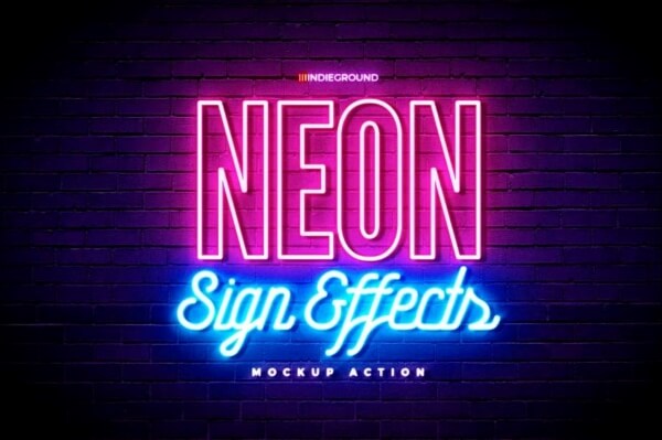 download realistic neon fonts