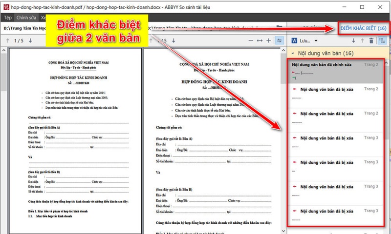 So sánh tài liệu