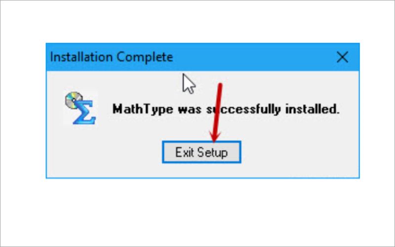 hoàn tất tải MathType 6.9