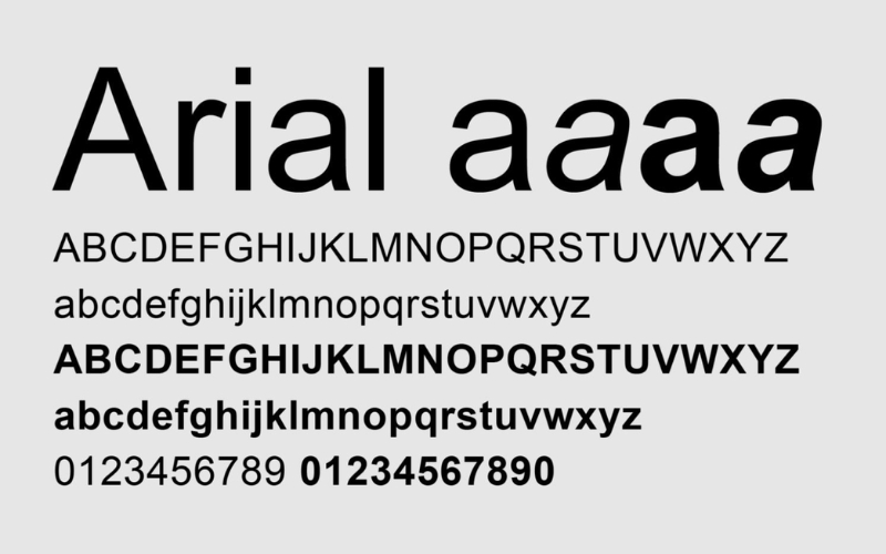 font chữ Arial