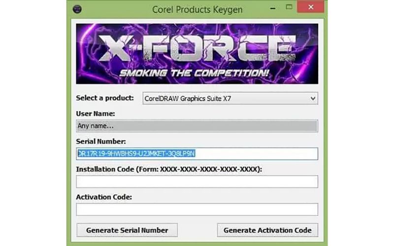 mở file Keygen có trong mục giải nén