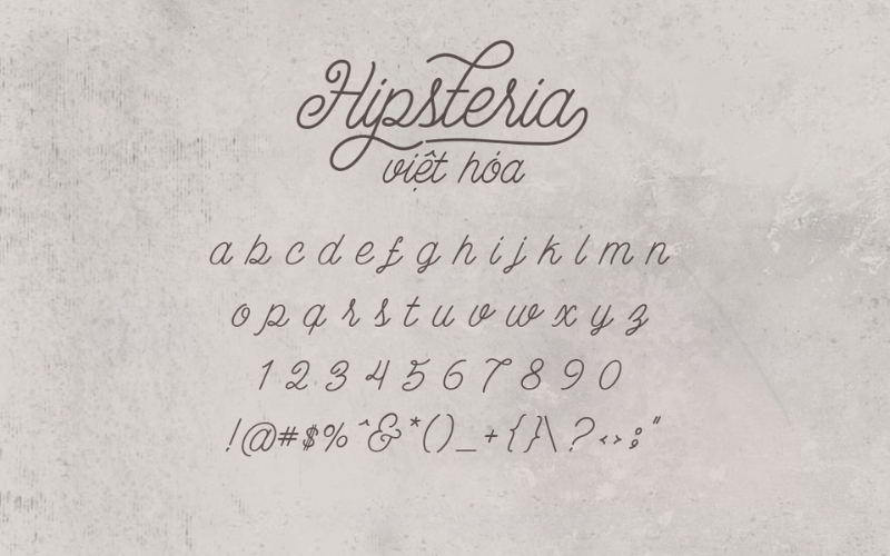 font chữ Hipsteria