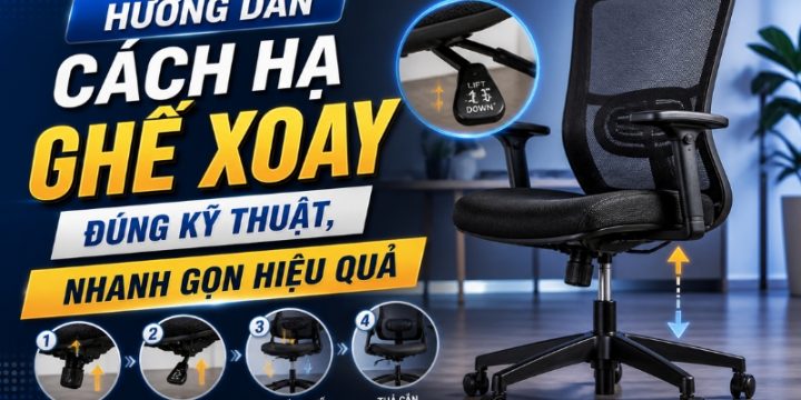 Hướng Dẫn Cách Hạ Ghế Xoay Đúng Kỹ Thuật, Nhanh Gọn Và Hiệu Quả