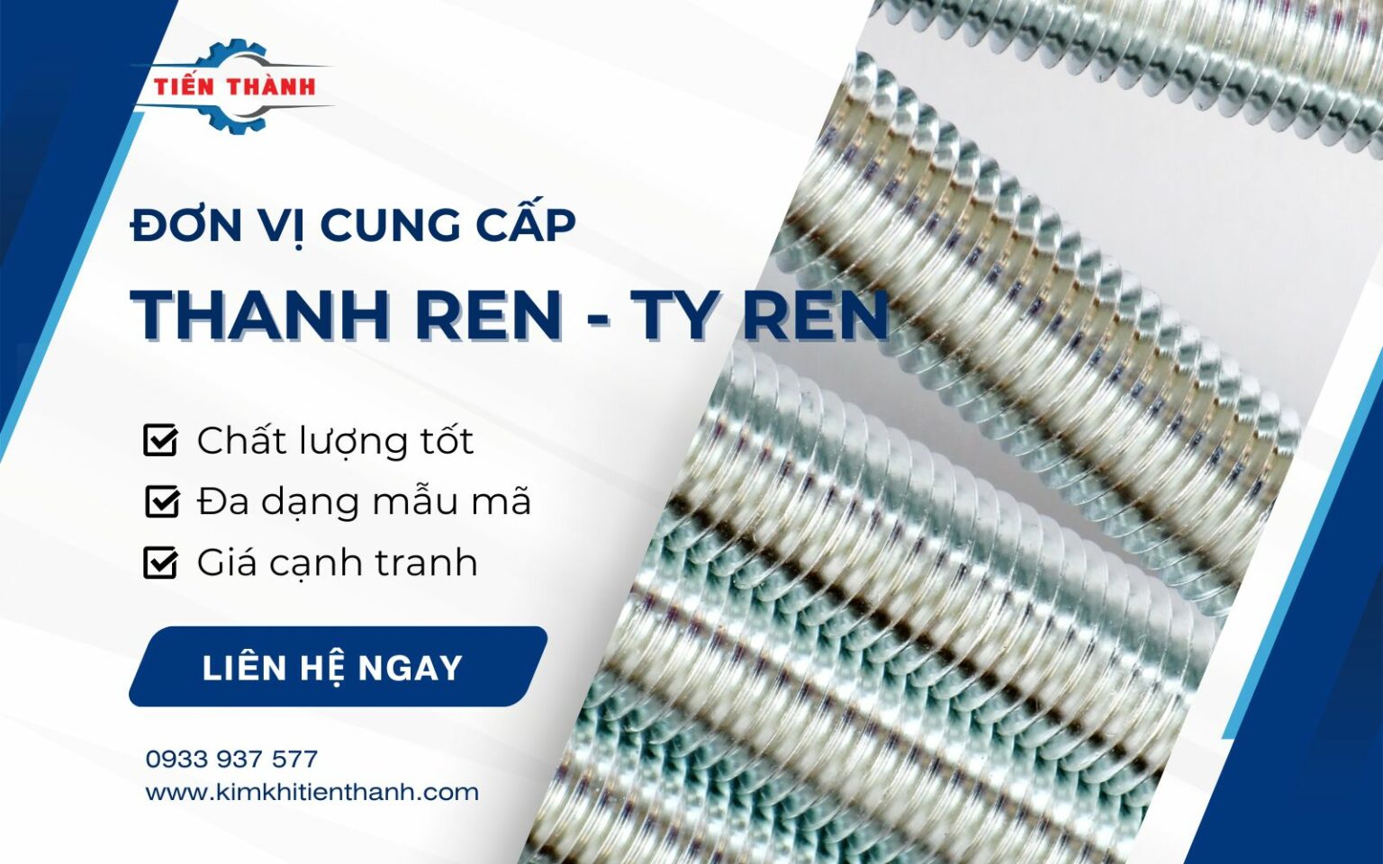 Kim Khí Tiến Thành - Địa chỉ mua thanh ren chất lượng cao
